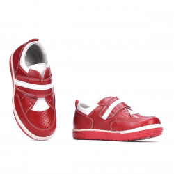 Pantofi copii mici 64c rosu+alb