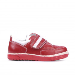 Pantofi copii mici 64c rosu+alb