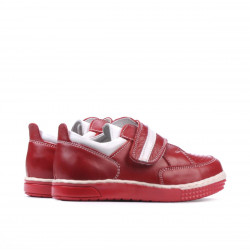 Pantofi copii mici 64c rosu+alb