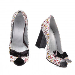Sandale dama 1271 grena floral multicolor