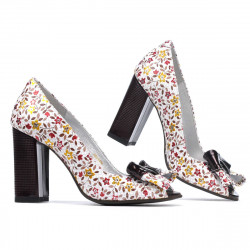 Sandale dama 1271 grena floral multicolor