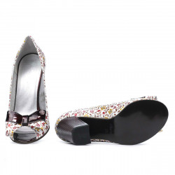 Sandale dama 1271 grena floral multicolor