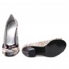 Sandale dama 1271 grena floral multicolor