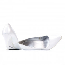 Pantofi eleganti dama 1246 alb sidef