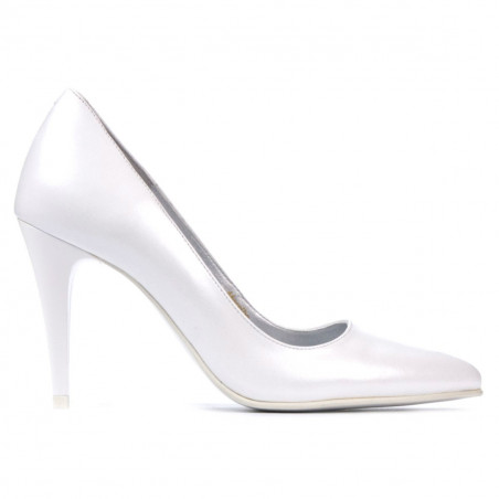 Pantofi eleganti dama 1246 alb sidef