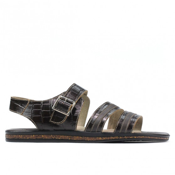 Sandale barbati 315 croco cafe Sandale barbati 315 croco cafe