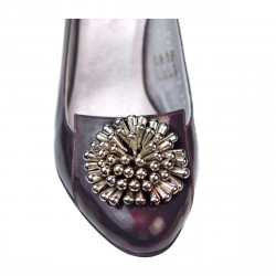 Pantofi eleganti dama 1272 lac bordo