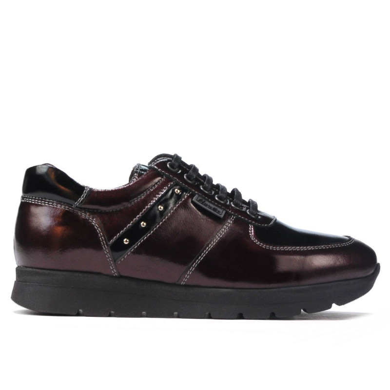 Pantofi sport dama 6003 lac bordo combinat