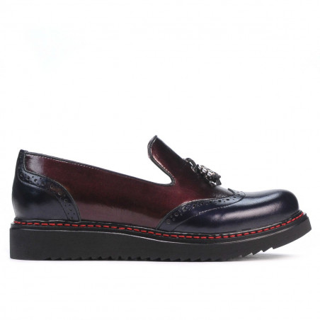 Pantofi casual dama 659 lac indigo+bordo