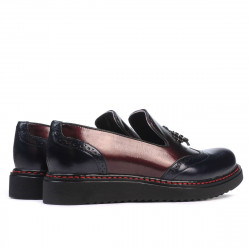 Pantofi casual dama 659 lac indigo+bordo