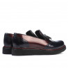 Pantofi casual dama 659 lac indigo+bordo