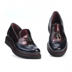Pantofi casual dama 659 lac indigo+bordo