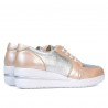 Pantofi casual dama 6006 pudra combinat