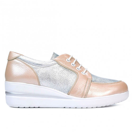 Pantofi casual dama 6006 pudra combinat Pantofi casual dama 6006 pudra combinat