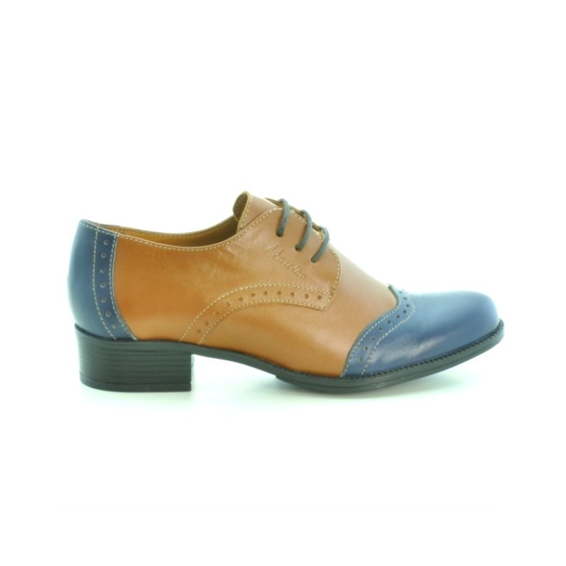 Pantofi casual dama 691 maro+indigo