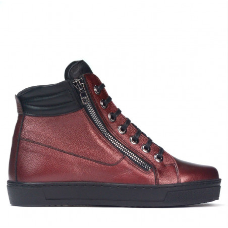 Bordó gyöngyház csizma 3339