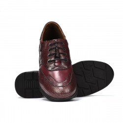 Pantofi sport/casual dama 6005 bordo combinat