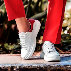 Pantofi sport dama 6008 alb combinat