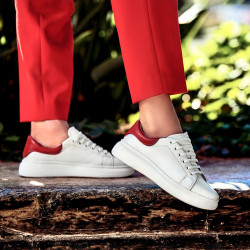 Pantofi sport dama 6008 alb combinat