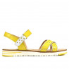 Sandale dama 5061 galben+alb