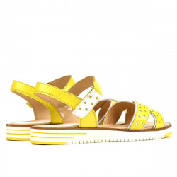 Sandale dama 5061 galben+alb