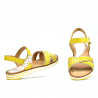 Sandale dama 5061 galben+alb
