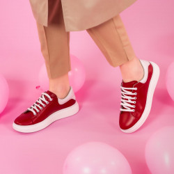 Női sportcipő 6008 kombinált piros