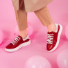 Pantofi sport dama 6008 rosu combinat