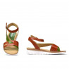 Sandale dama 5060 portocaliu combinat