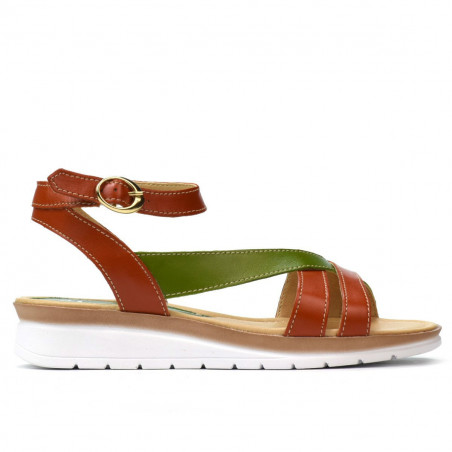 Sandale dama 5060 portocaliu combinat