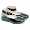 Pantofi copii mici 17c lac cafe