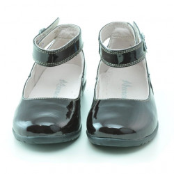 Pantofi copii mici 17c lac cafe