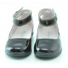 Pantofi copii mici 17c lac cafe
