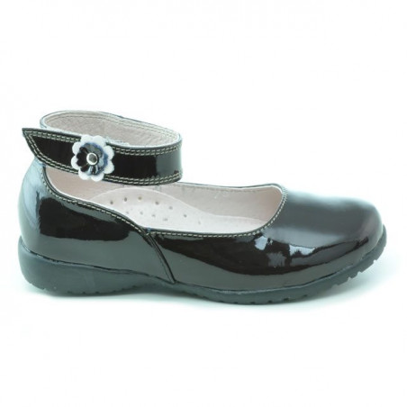 Pantofi copii mici 17c lac cafe