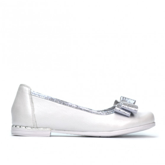 Pantofi copii 174 alb sidef combinat