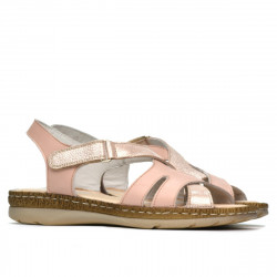 Sandale dama 5062 pudra combinat