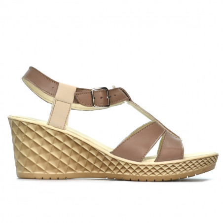 Sandale dama 5065 capucino combinat