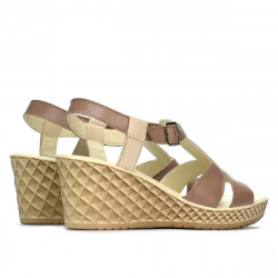 Sandale dama 5065 capucino combinat