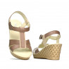 Sandale dama 5065 capucino combinat