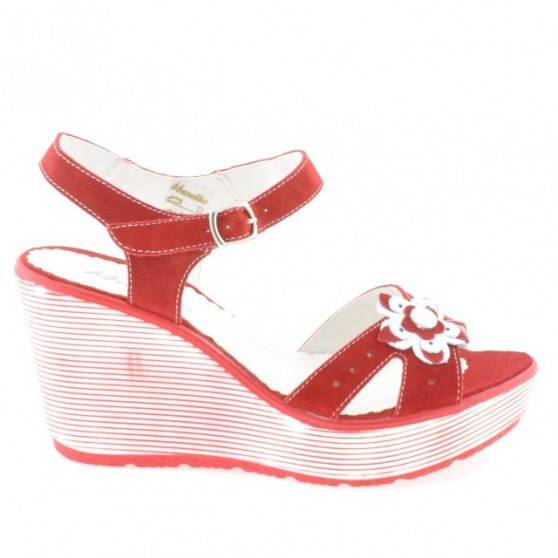 Sandale dama 5006 rosu velur