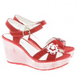 Sandale dama 5006 rosu velur