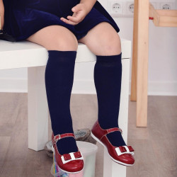 Pantofi copii mici 51c lac visiniu+alb