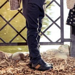 Pantofi copii 164 indigo+maro