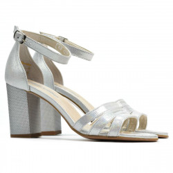 Sandale dama 1277 argintiu satinat