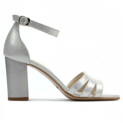 Sandale dama 1277 argintiu satinat