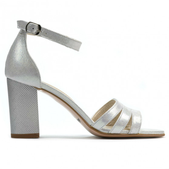 Sandale dama 1277 argintiu satinat