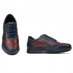 Pantofi sport adolescenti 377 indigo+bordo