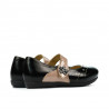 Pantofi copii mici 68c lac negru combinat