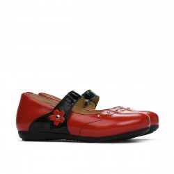 Pantofi copii mici 68c lac rosu combinat