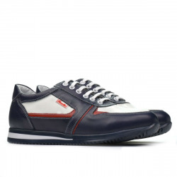 Pantofi sport adolescenti 377 indigo+alb